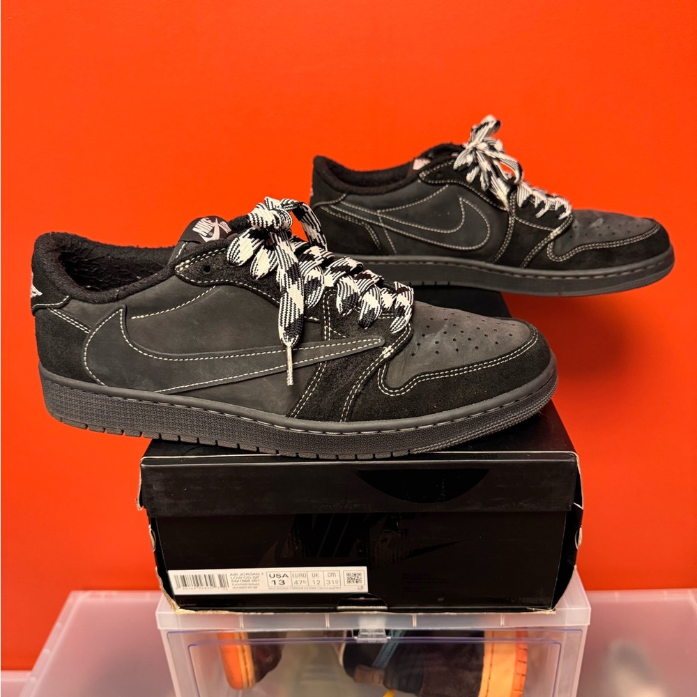 Travis Scott x Jordan 1 Low Black Phantom - Size 13